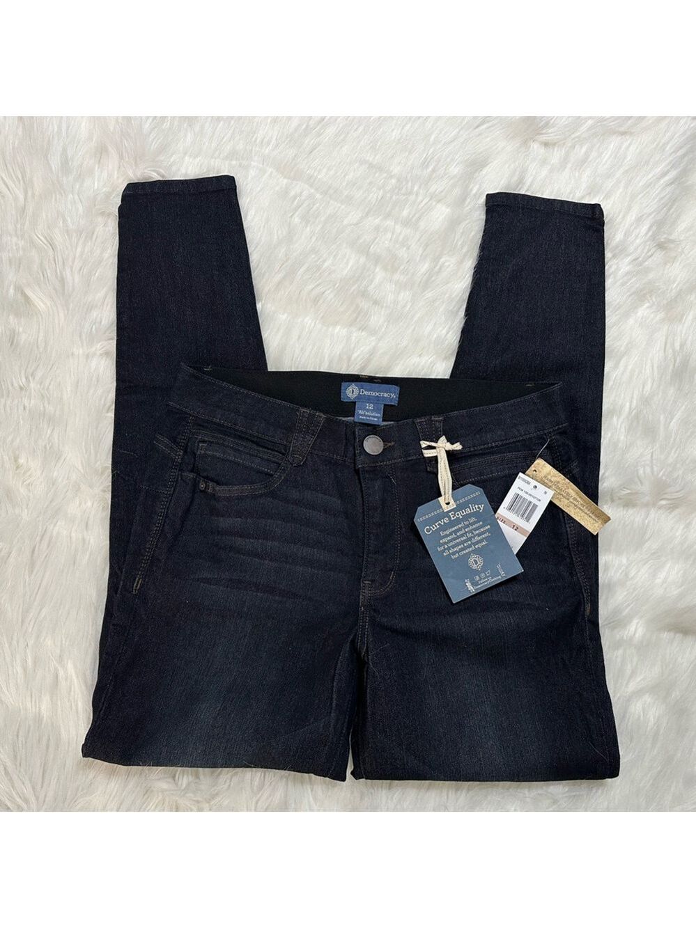WOMEN’S DEMOCRACY ABSOLUTION BOOTY LIFT JEGGING JEAN MOLD & HOLD JEANS SIZE 12